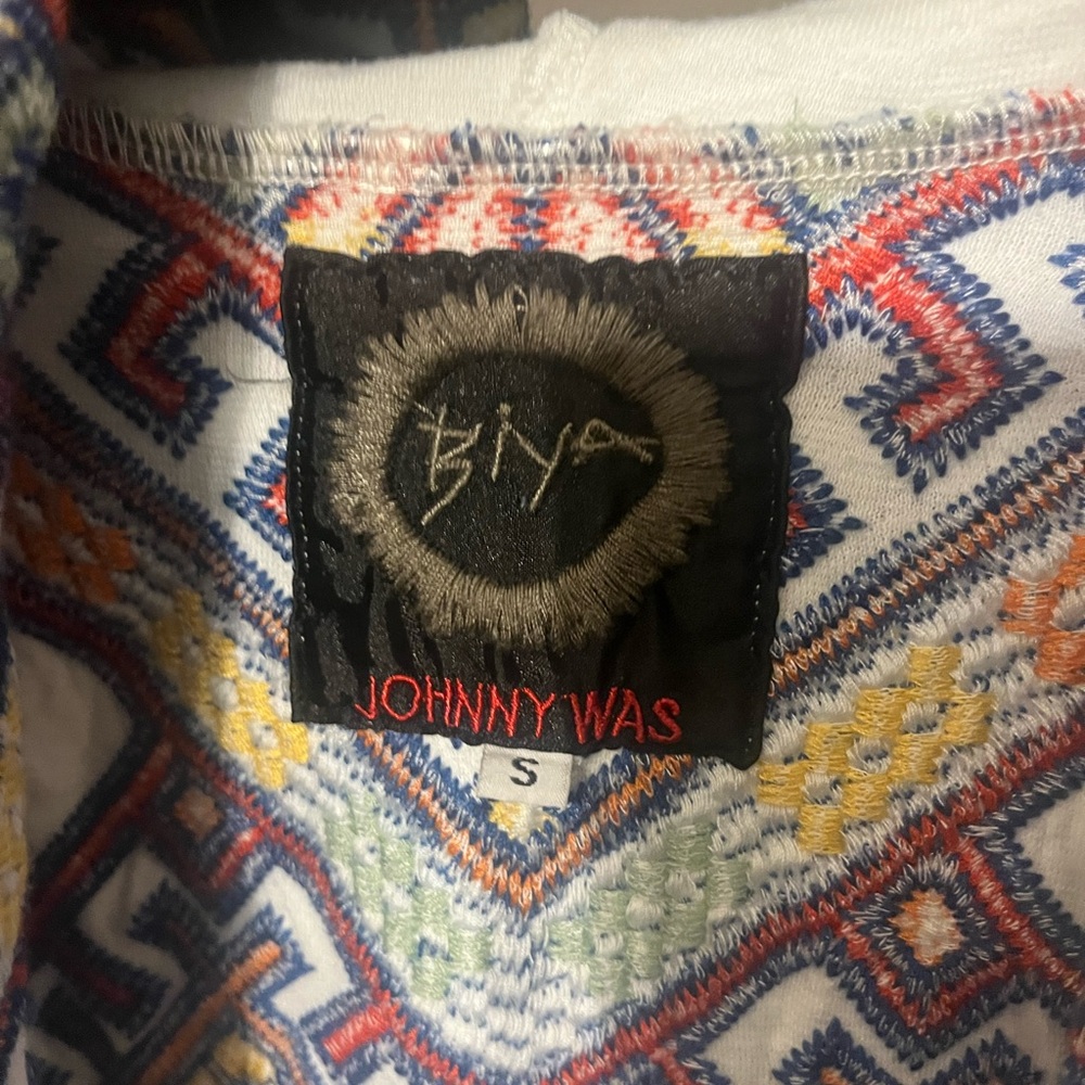 Johnny Was Multicolor Geometric Embroidered Jacket - Picture 2 of 3